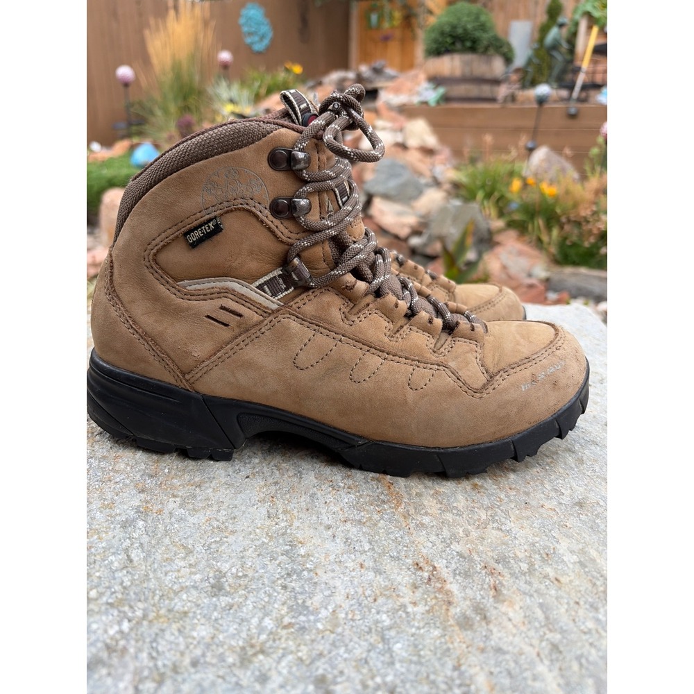 Raichle Mammut Shasta Gore-Tex LS Hiking Boots Tan Suede Vibram Women 7